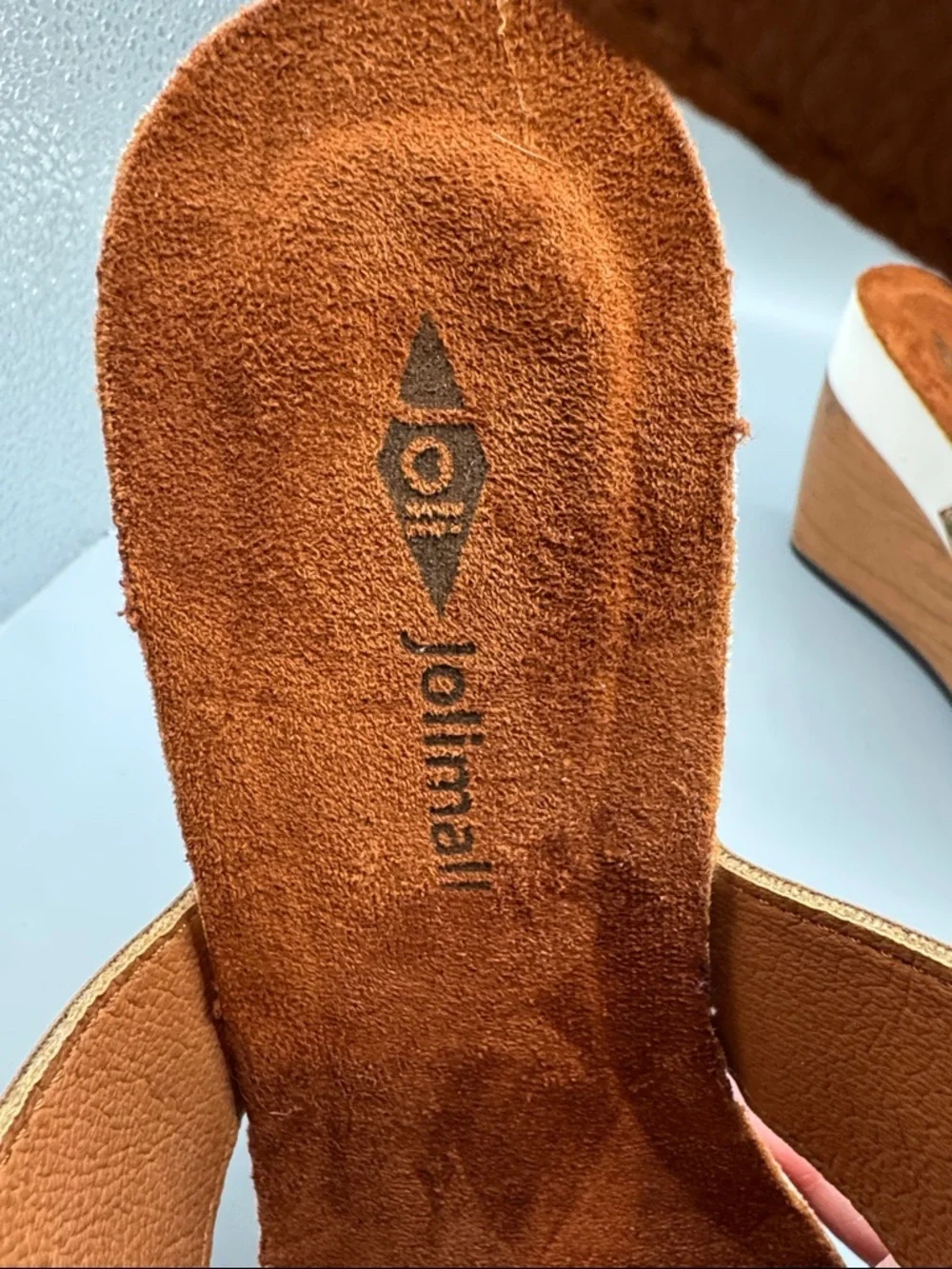 Jolimall Women’s Rust Floral Wedge Sandals, size 8 NEW